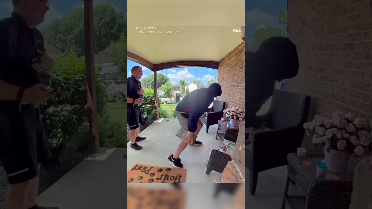 Porch pirate steals package before delivery driver even leaves porch ...